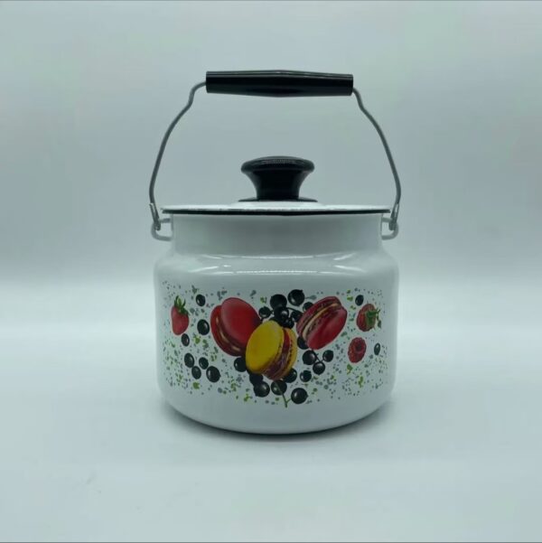 Kazakhstan Enamel Storage Bucket, Milk Bucket, Pig Oil Tank, Hand-held Bucket, Vintage And Nostalgic Enamel Cookware - Image 11
