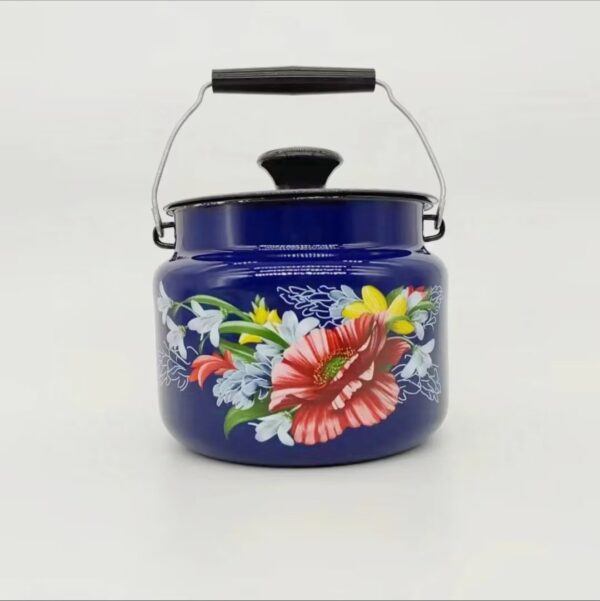 Kazakhstan Enamel Storage Bucket, Milk Bucket, Pig Oil Tank, Hand-held Bucket, Vintage And Nostalgic Enamel Cookware - Image 10