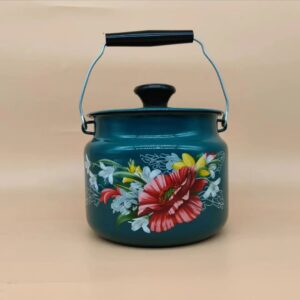 Kazakhstan Enamel Storage Bucket, Milk Bucket, Pig Oil Tank, Hand-held Bucket, Vintage And Nostalgic Enamel Cookware