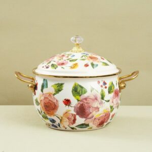 Household Thickened Enamel Soup Pot, Double Ear Stew Pot, High-temperature Resistant Enamel Stockpot