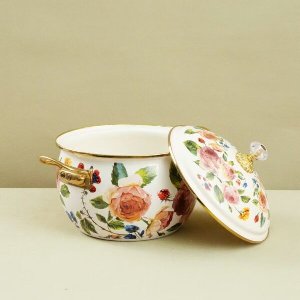 Household Thickened Enamel Soup Pot, Double Ear Stew Pot, High-temperature Resistant Enamel Stockpot - Image 2