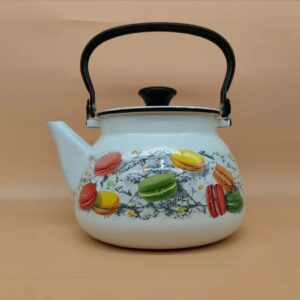 Kazakhstan Vintage Enamel Kettle, Multifunctional Teapot, Coffee Pot, Milk Teapot for Induction Cooker Gas Stove