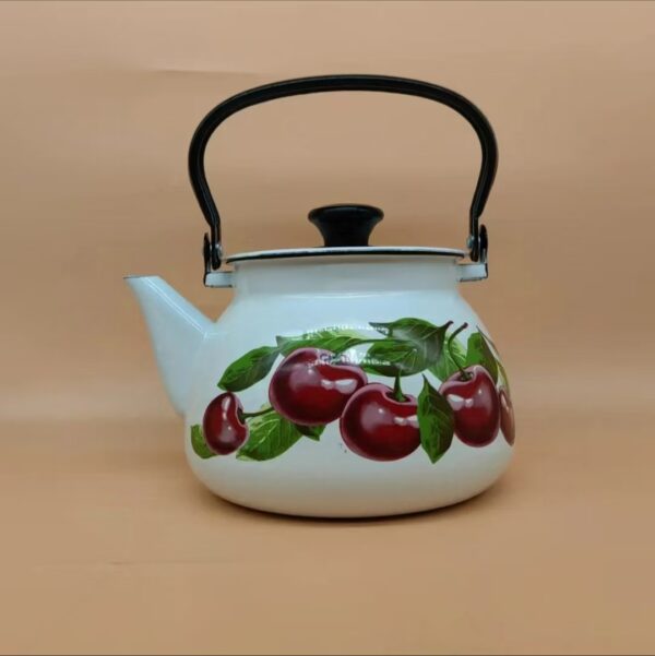 Kazakhstan Vintage Enamel Kettle, Multifunctional Teapot, Coffee Pot, Milk Teapot for Induction Cooker Gas Stove - Image 4
