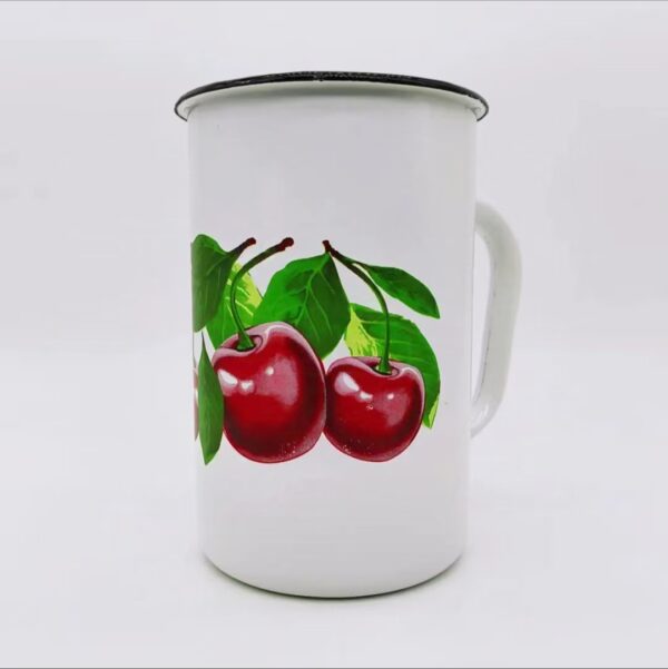 Kazakhstan Vintage Enamel Beer Mug, Large Water Cup, Exquisite Milk Cup - Image 5